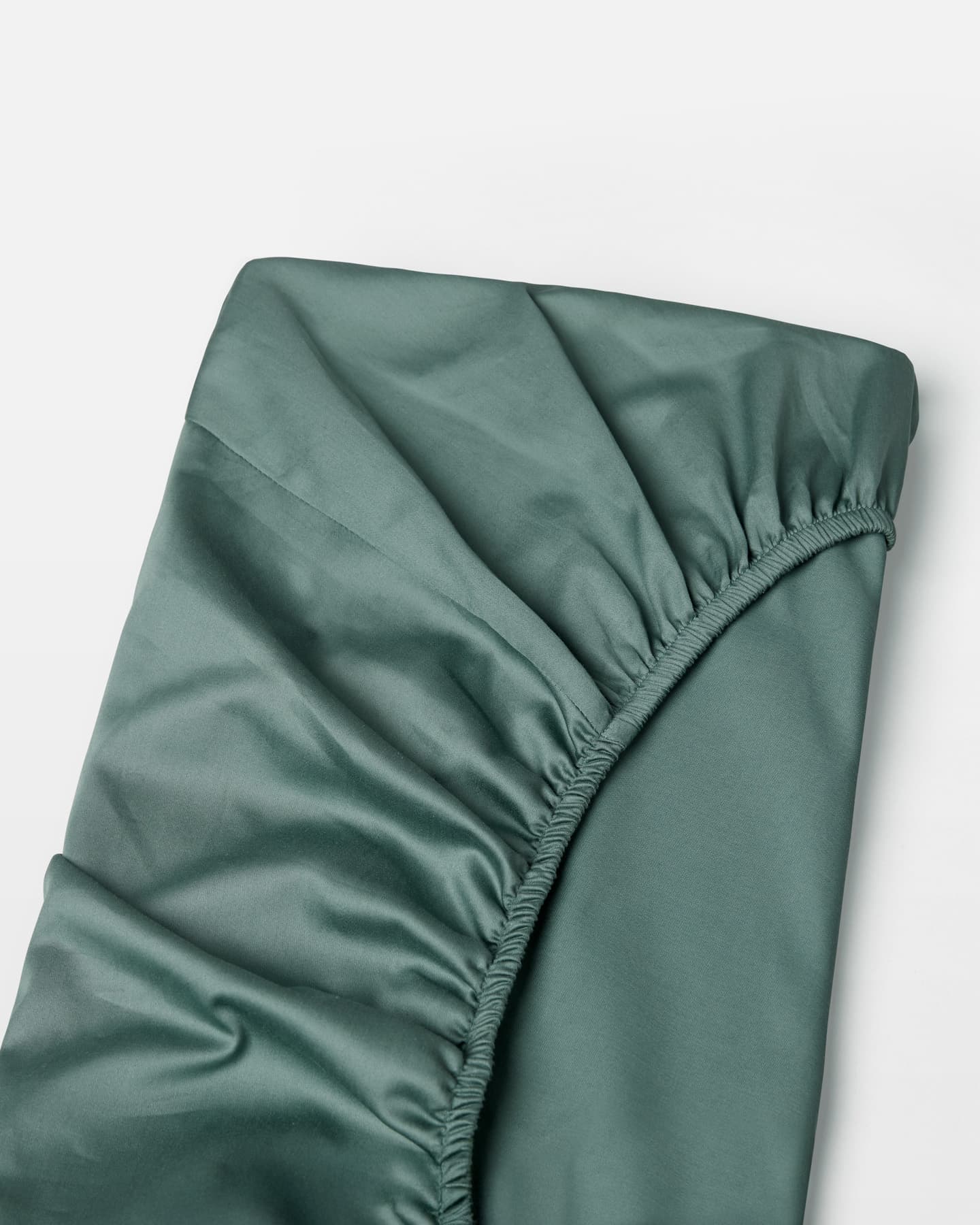 Spannbettlaken Lind - Washed Bottle Green
