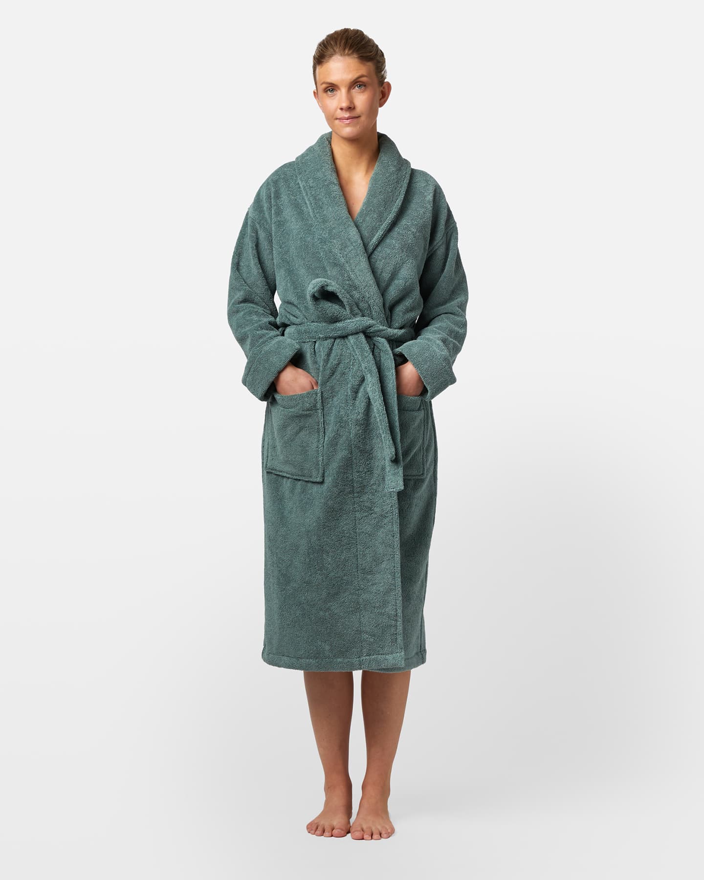 Bademantel Essens - Washed Bottle Green