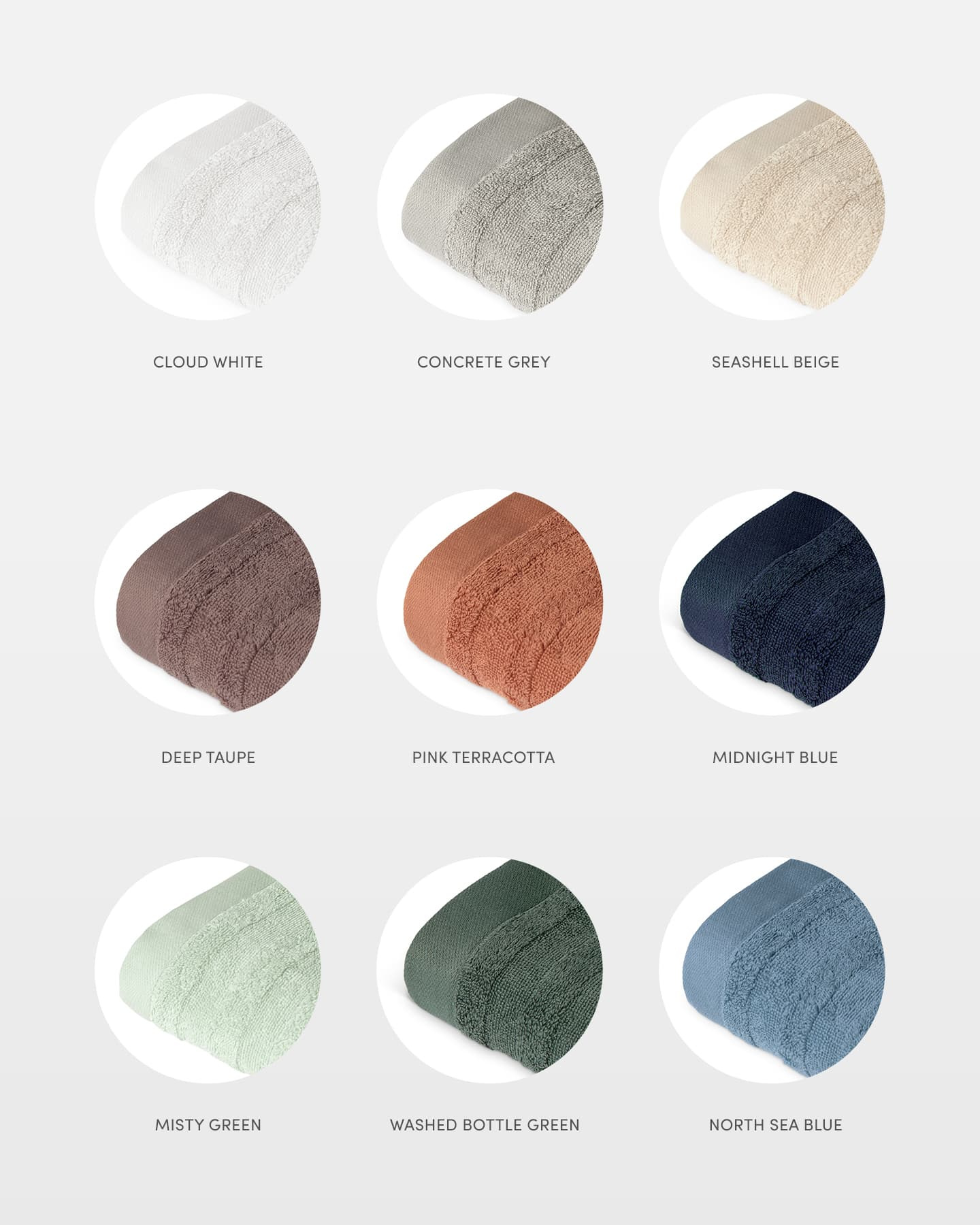 Set mit 4 Handtüchern (2 St. 50x100 cm, 2 St. 70x140 cm)