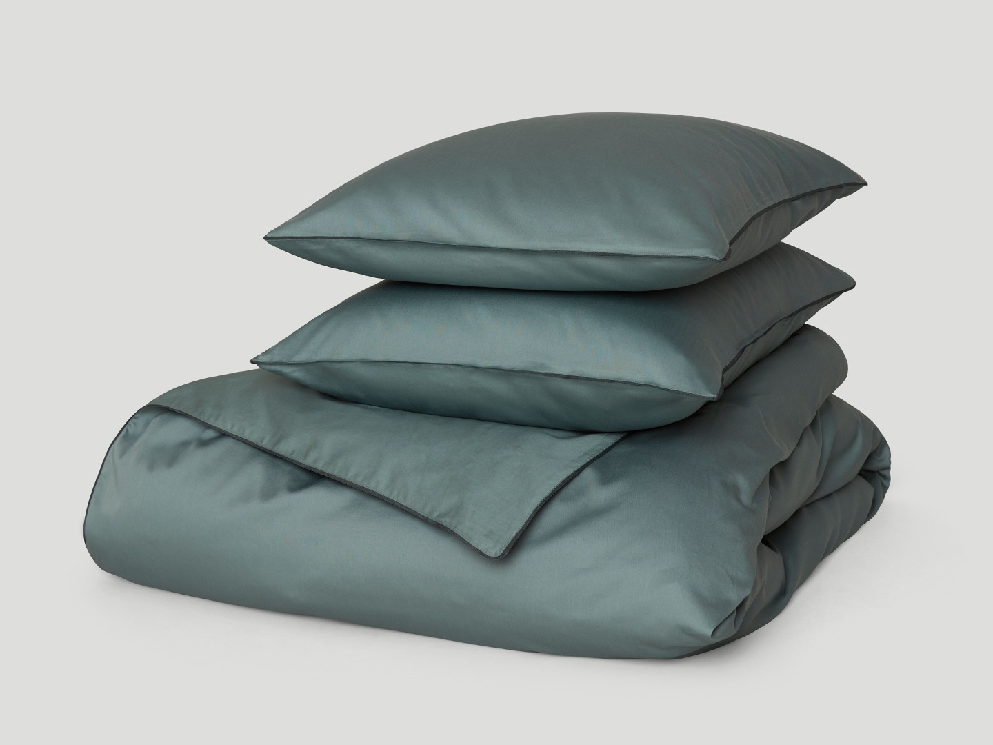 Bettwäscheset Strimma - Washed Bottle Green