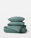 Bettwäscheset Strimma - Washed Bottle Green