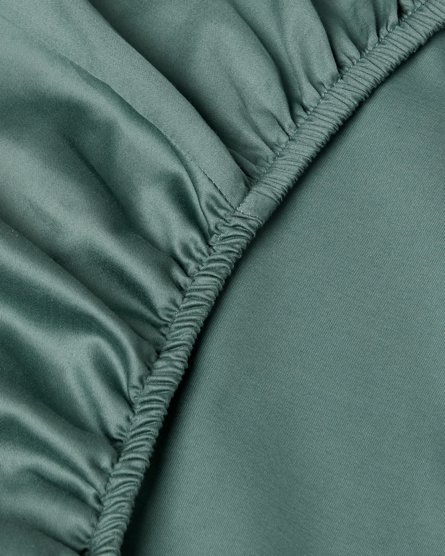 Spannbettlaken Lind - Washed Bottle Green