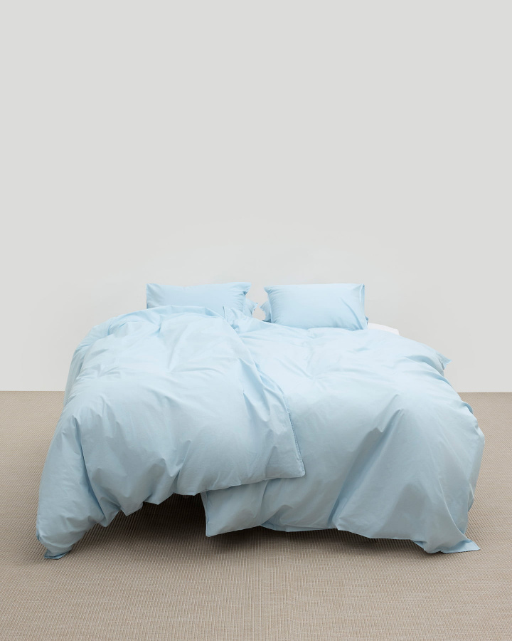 Bettwäscheset Nejd Perkal - Ice Blue in der Gruppe Bettwäsche / Bettwäschesets bei A L V A (1185)