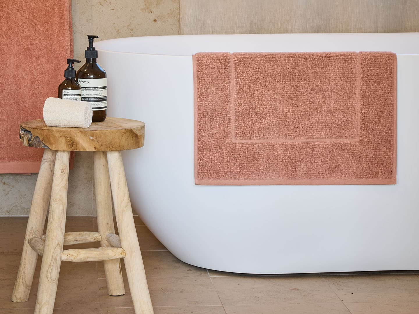 Badematte Essens - Pink Terracotta