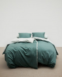 Bettwäscheset Tvenne - Washed Bottle Green / Misty Green