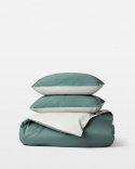 Bettwäscheset Tvenne - Washed Bottle Green / Misty Green