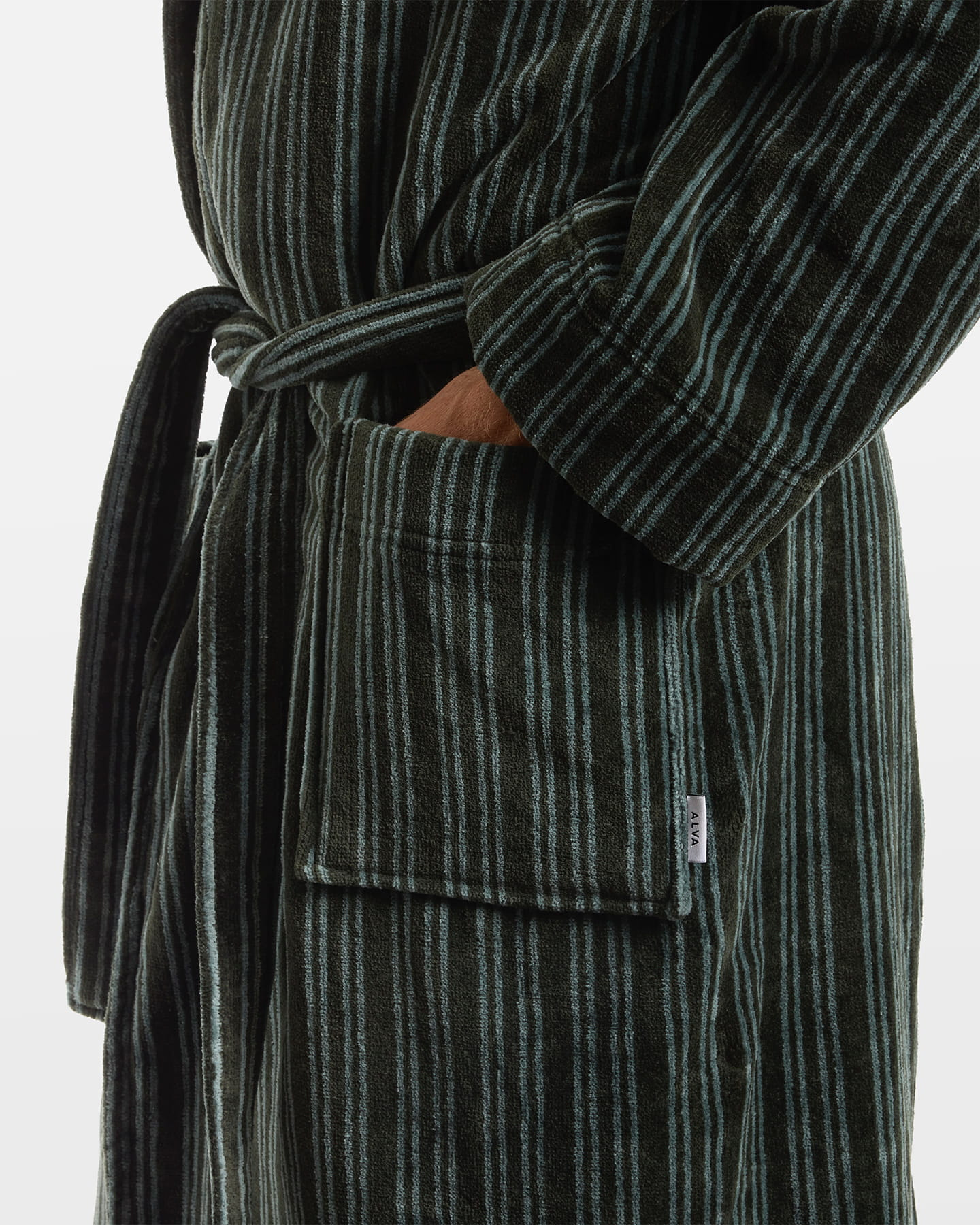 Bademantel Vindel - Forest Green & Washed Bottle Green