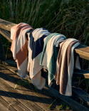Badetuch Vinda - Seashell Beige / Deep Taupe