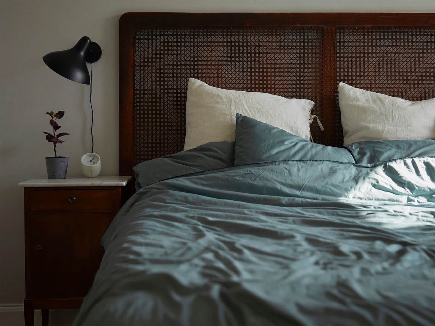 2er Set Bettwäscheset Strimma Washed Bottle Green (135x200)