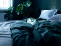 2er Set Bettwäscheset Strimma Washed Bottle Green (135x200)